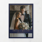 Minimaliste Black Gold Photo QR Code RSVP mariage