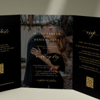 Noir or photo mariage RSVP détails QR code