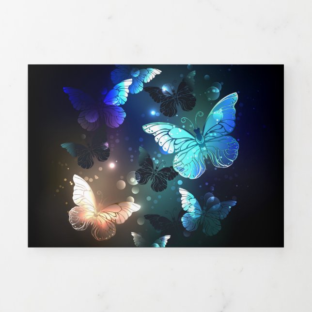 Invitation Trois Volets Papillon de nuit (Page de couverture)