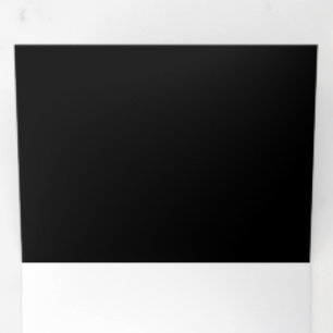 Invitation Trois Volets Silhouette minimaliste de chat noir