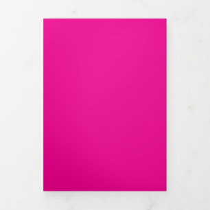 Invitation Trois Volets Solide Vibrant Magenta bg   Style moderne