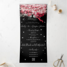 Tout En Un Élégant Cœur Rouge Et Rose Feuille Mari