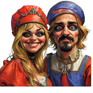 Invitation Trois Volets Une effrayante fête de caricature d'Halloween à Ve