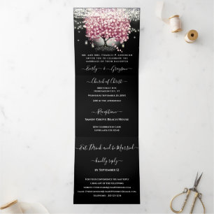 Invitation Trois Volets Vin de Bourgogne Mariage de feuilles de coeur roug