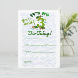 Invitation Troisième Anniversaire