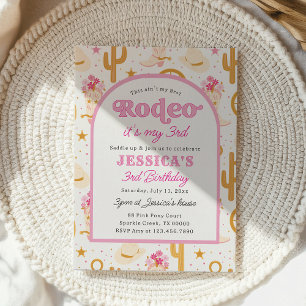 Invitation Troisième Rodéo Cowgirl Far West Rose 3e Anniversa