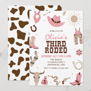 Invitation Troisième Rodéo Rose Occidental 3ème Anniversaire