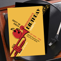 trompette d'anniversaire de musique jazz