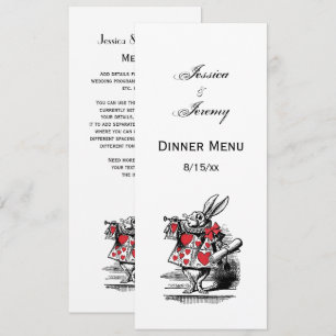 Invitation Trompettiste du Lapin Blanc Alice aux pays des mer