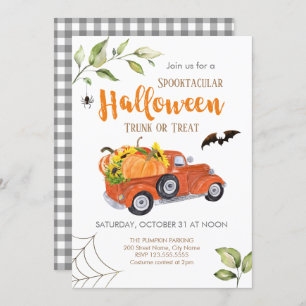 Invitation Tronc Halloween ou traitement