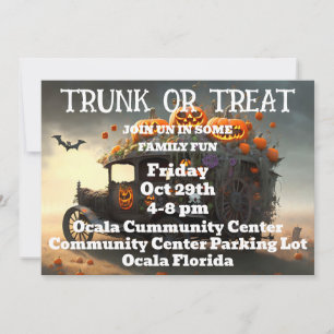 Invitation Tronc ou traitement Halloween