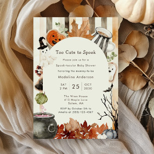 Invitation Trop mignon pour parler Whimsical Halloween Baby s