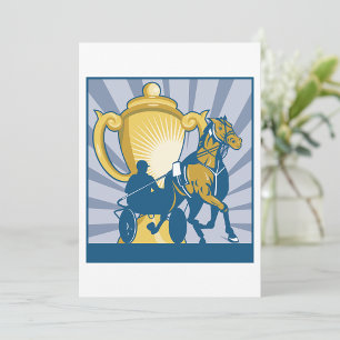 Invitation Trophée de trot attelé Sulky et Cheval