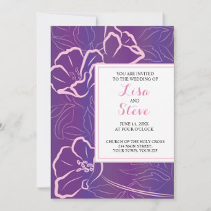 Invitation Tropical Beach Destination Violet Mariage