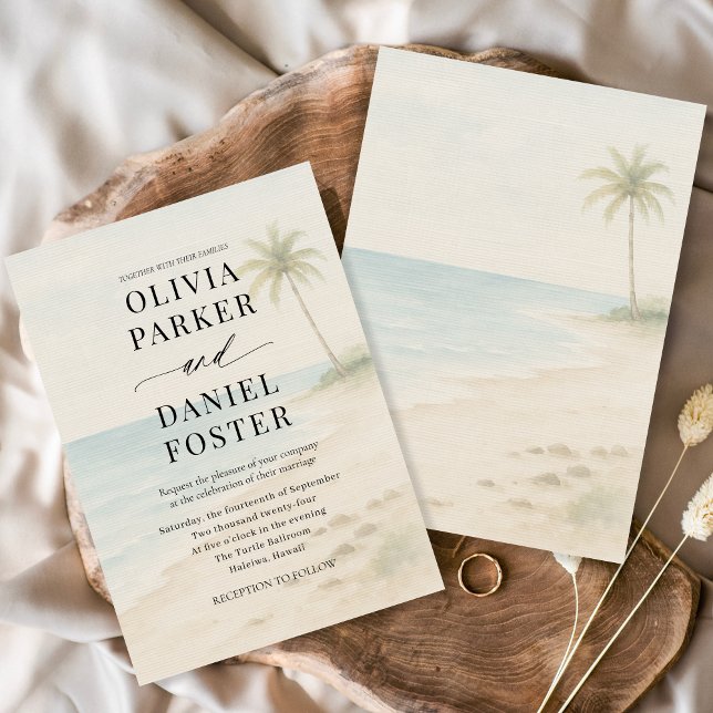 Invitation Tropical Beach Destination Wedding  (Créateur téléchargé)