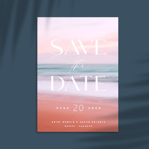 Invitation Tropical Beach Destination Wedding Enregistrer la