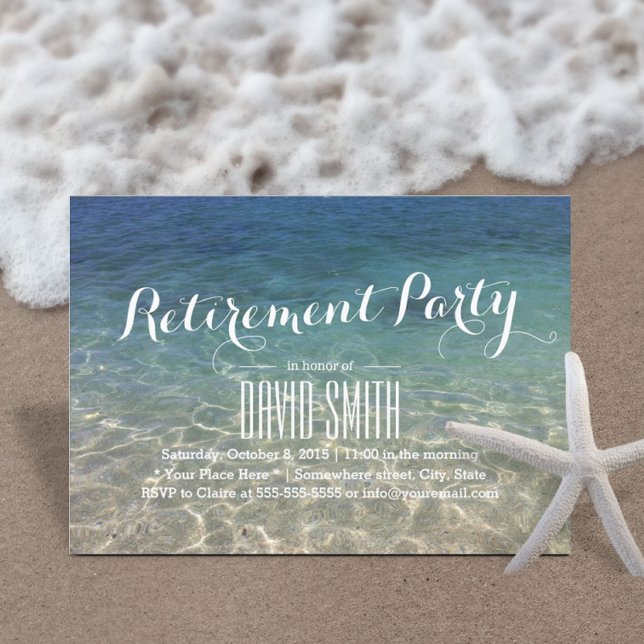 Invitation Tropical Beach Retirement Party (Créateur téléchargé)