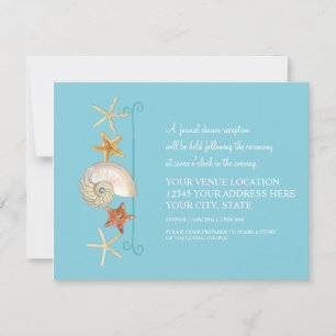 Invitation Tropical Beach Shells Starfish Nautilus Été