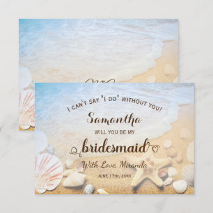 Invitation Tropical Beach Starfish Mariage Bridesmaid