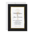 Tropical Black Gold Palm Tree Mariage moderne