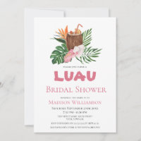 Tropical Cocktail Floral Luau Fête de Mariage
