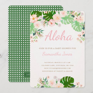 Invitation tropical de baby shower