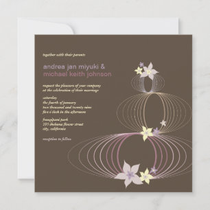 Invitation tropical de mariage de Frangipani