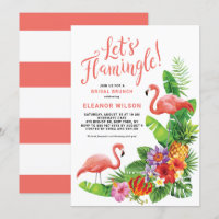 Tropical Flamingle Floral Bridal Brunch