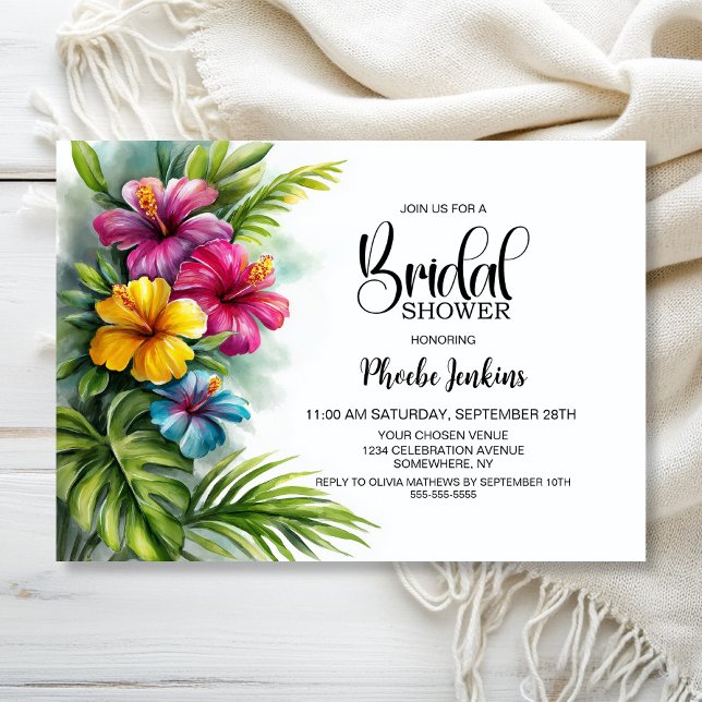 Invitation Tropical Hibiscus Bridal Shower (Créateur téléchargé)