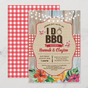 Invitation Tropical je fais l'invitation de BBQ. Partie de