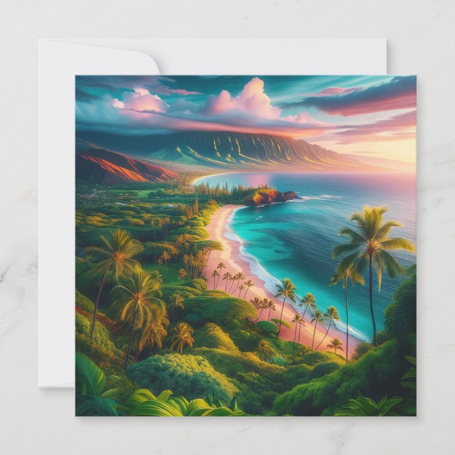 Invitation Tropical Maui Island Paradise (Devant)