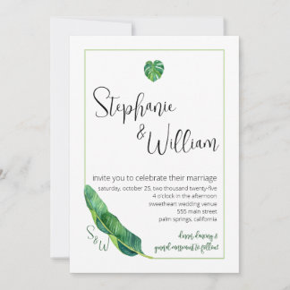 Invitation Tropical Moderne