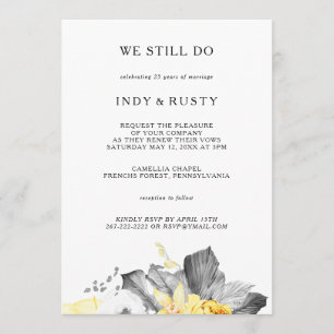 Invitation Tropical Moderne Nous Continuons À Vow Renouvellem