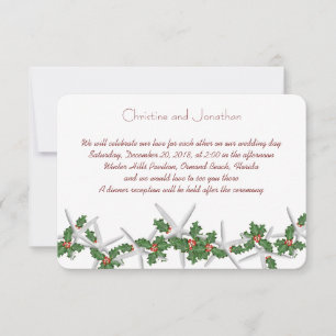 Invitation Tropical Noël Petite étoile de mer Holly Mariage