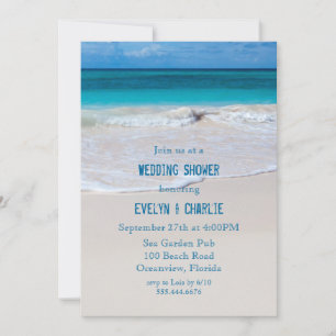 Invitation Tropical Ocean Water Beach Mariage Douche Invitati