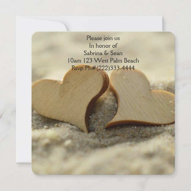 Invitation Tropical Paradise Beach Palm Destiny Destiny'S (Devant)