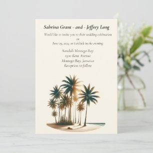 Invitation Tropical Paradise Palm Tree Mariage