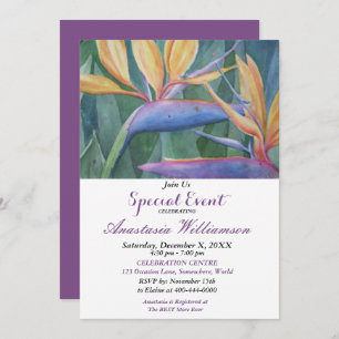INVITATION TROPICAL PARADISE PARTY