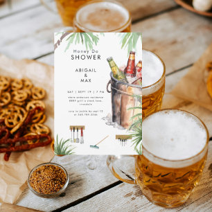 Invitation Tropical Seau de Bière Honey Do Couple Douche II