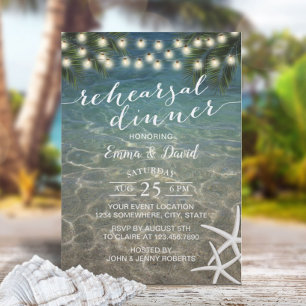 Invitation Tropical Starfish Beach Mariage