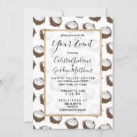 Tropical Summer Brown Blanc Coco Motif Fruit