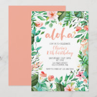 Tropical Sweet 16 Aloha Luau Anniversaire