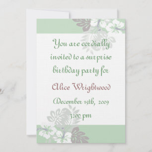 Invitation tropicale d'anniversaire de dames