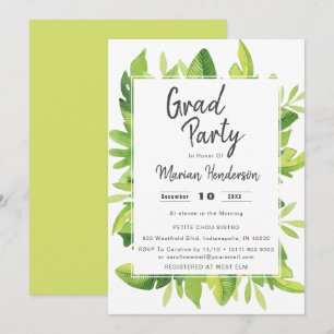 Invitation tropicale de fête de remise des
