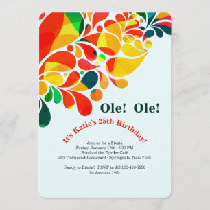Invitation tropicale de fiesta