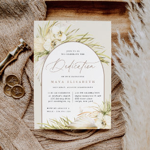 Invitation Tropiques vintages Dédication pour bébés