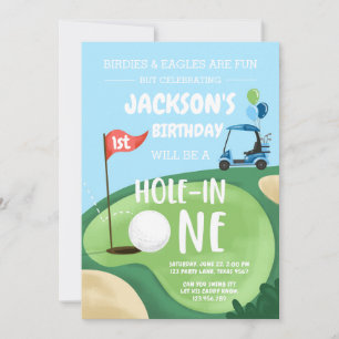 Invitation Trou Dans Un Garçon De Golf Premier Anniversaire P