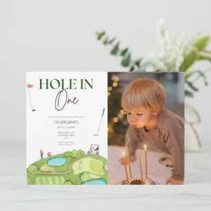 Invitation Trou dans un garçon premier anniversaire