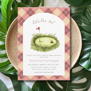 Invitation Trou de golf argyle pêche laisse bébé de tee par B
