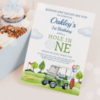 Trou De Golf En Un Garçon Premier Anniversaire Par